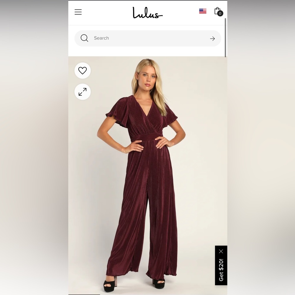 Plisse-ing Impression Burgundy Plisse Wide-Leg Jumpsuit LuLus